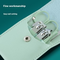 Portable 7-Piece Manicure & Pedicure Set Manufacturers Stock Nail Clippers & Stainless Steel Tools