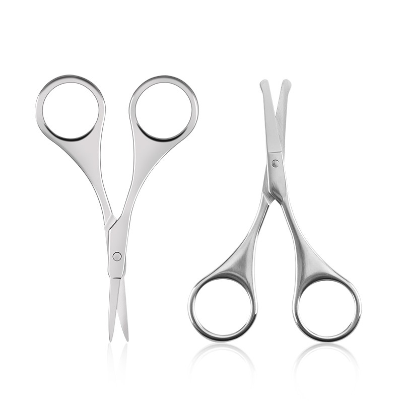 Factory Stainless Steel Beauty Scissors Small Pointed Eyebrow Trimmer Nose Hair Scissors Spa Use False Pedicure Manicure Set