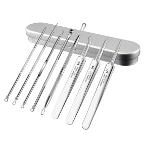 8-Piece Stainless Steel Acne Needle Set Double Head With Acne Removal Function
