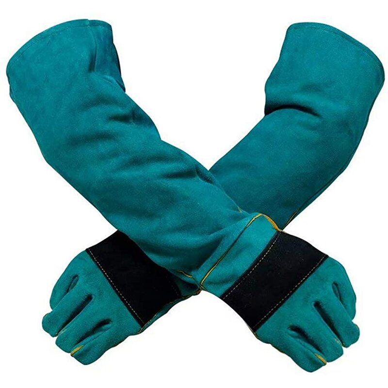 Animal Handling Gloves Factory - Long Sleeves Thickened Cowhide Anti Bite