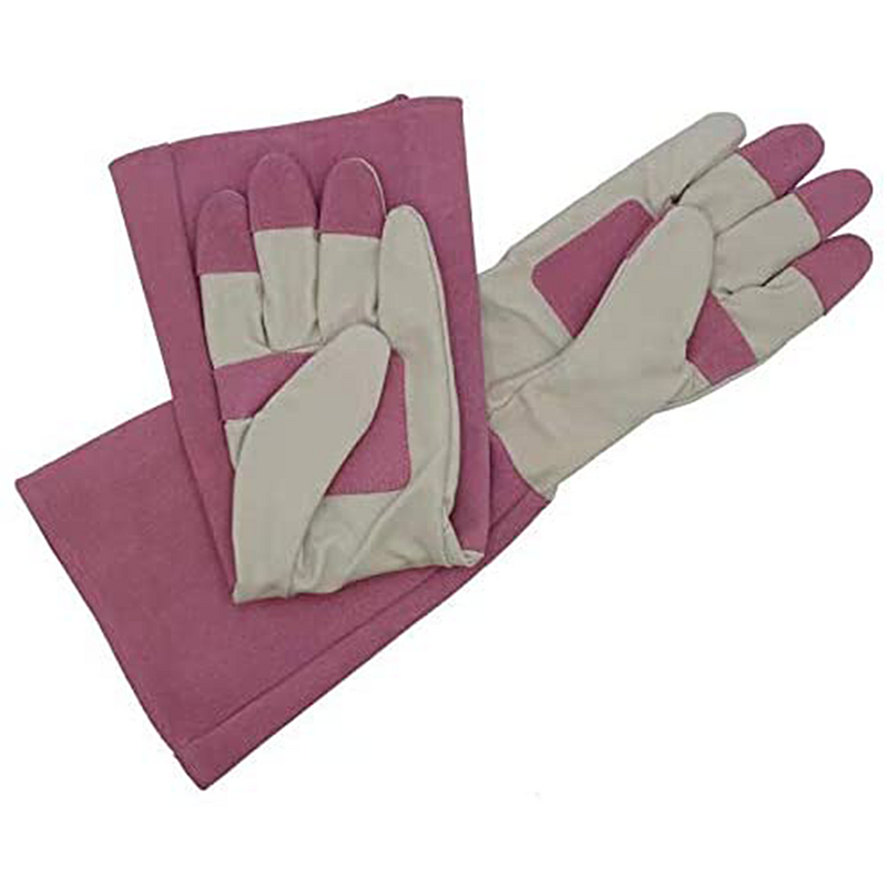 Long Sleeve Garden Gloves Manufacturer - Durable Women Top Grain Genuine Leather