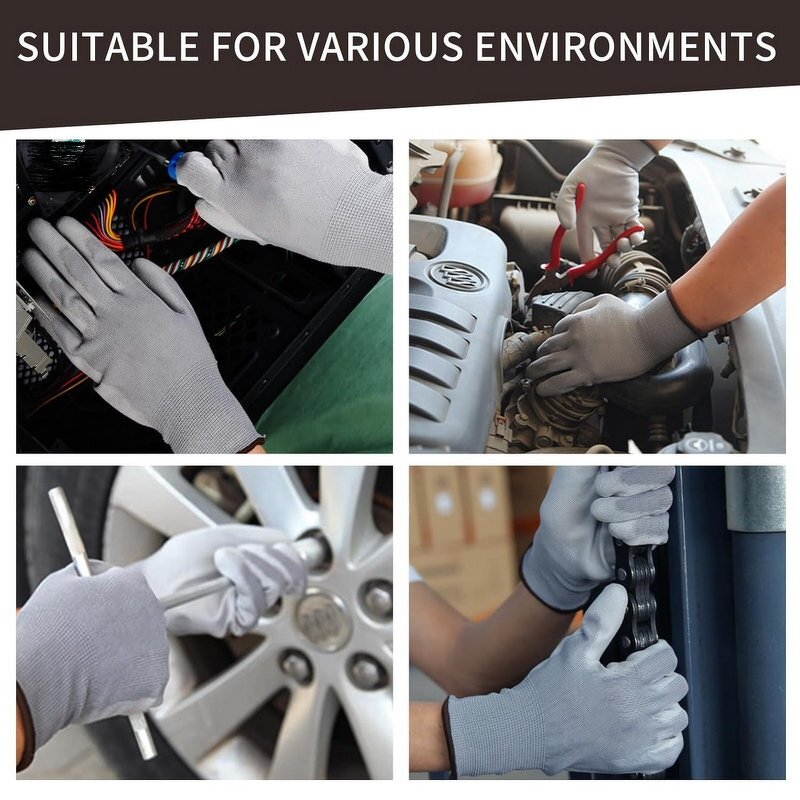 Touch Screen Work Gloves Factory - Seamless Custom Color Stretch Cuff Non-slip