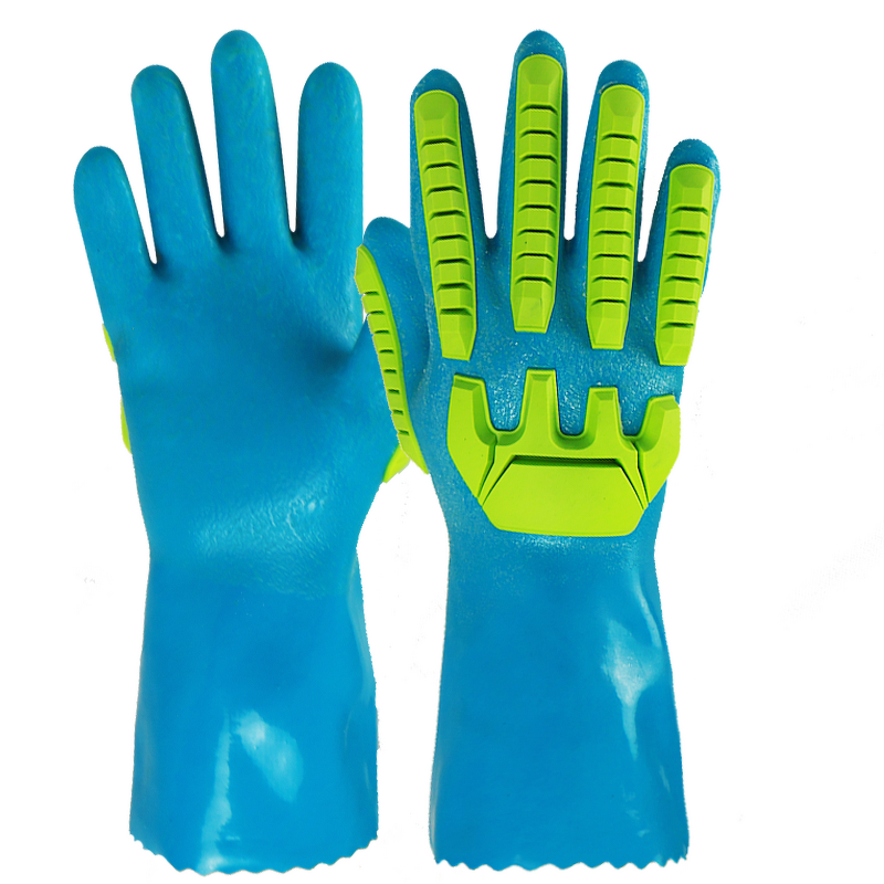 Waterproof PVC Work Gloves Manufacturer - BSP Custom Long Sleeve Impact Vinyl