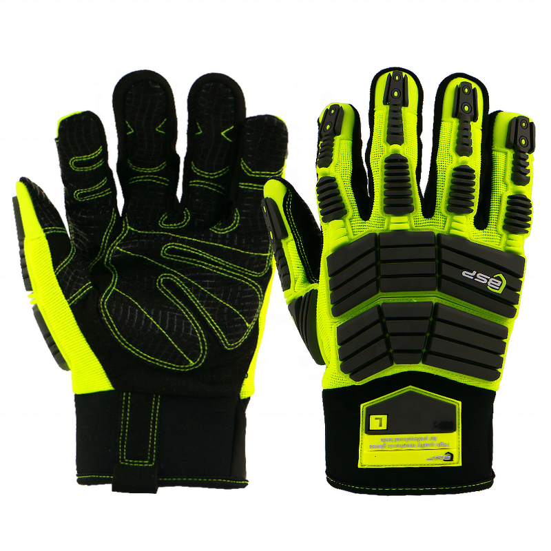 Winter Impact Work Gloves Supplier - BSP Black Lined Tpr Anti Impact Oil Field