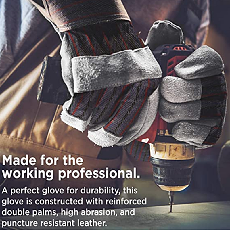 Construction Welding Gloves Supplier - Factory 10.5 Inch Kids Leather Palm