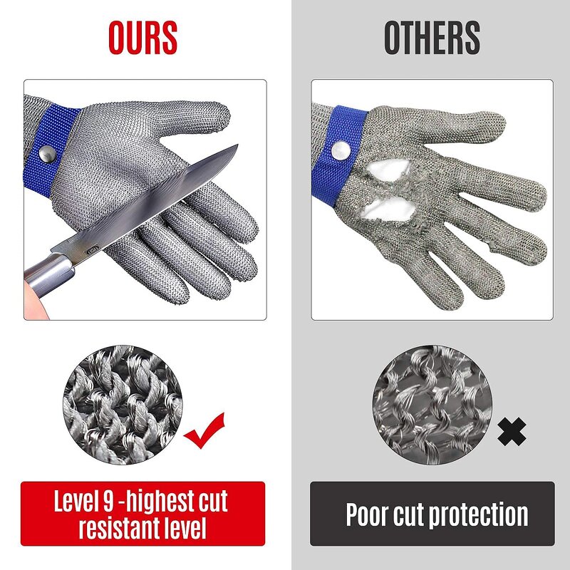 Stainless Steel Mesh Gloves Factory - BSP New Style Kitchen Level 9 Oyster Cut