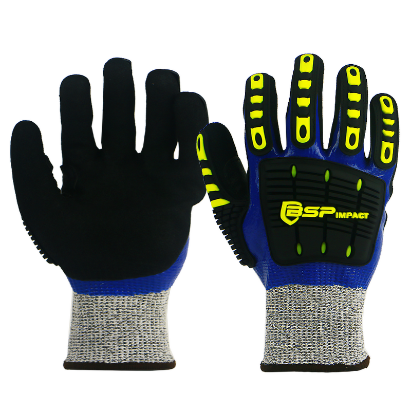Impact Protection Gloves Manufacturer - TPR Sandy Nitrile Coated Waterproof