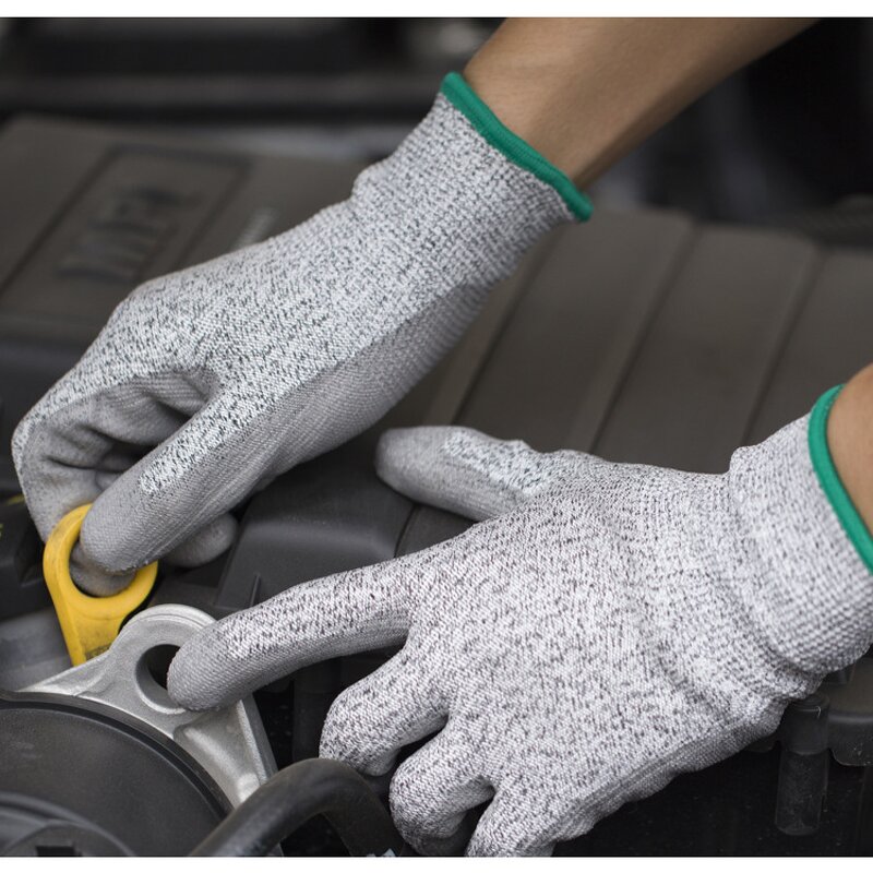 Industrial Cut Resistant Gloves Manufacturer - Professional Pu Coated Hppe Level 5