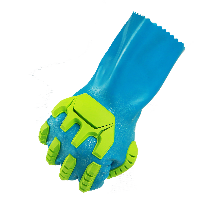 Waterproof PVC Work Gloves Manufacturer - BSP Custom Long Sleeve Impact Vinyl