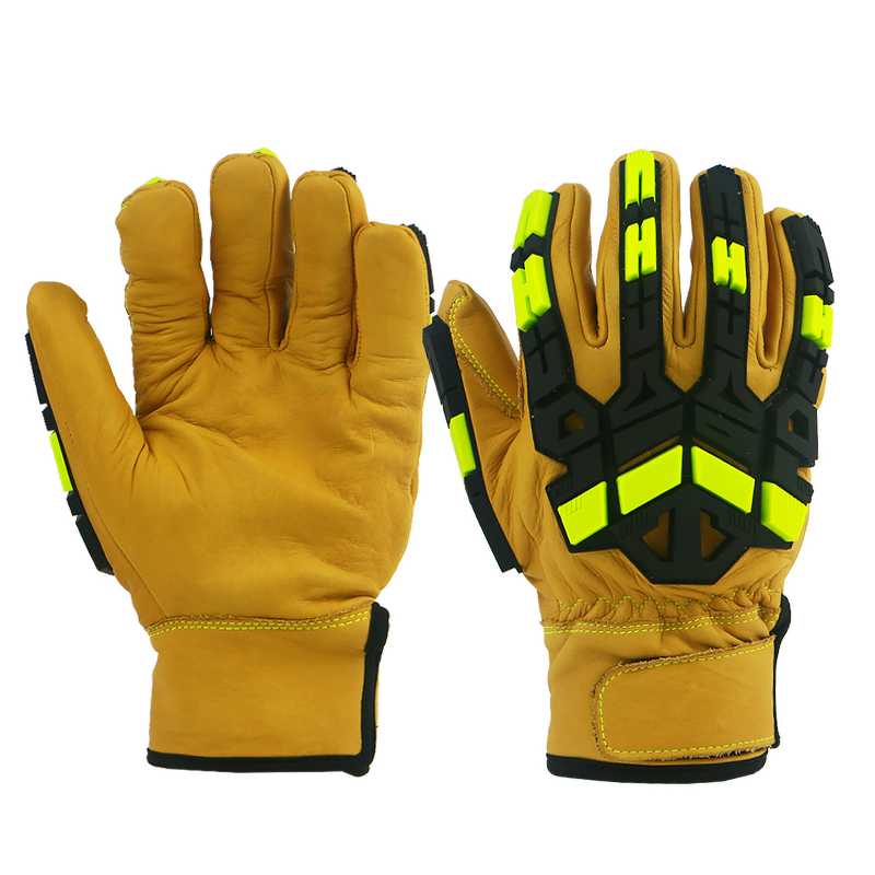 Mechanical Glove Supplier - Manufacturer Leather Palm Water Proof Tpr Impact