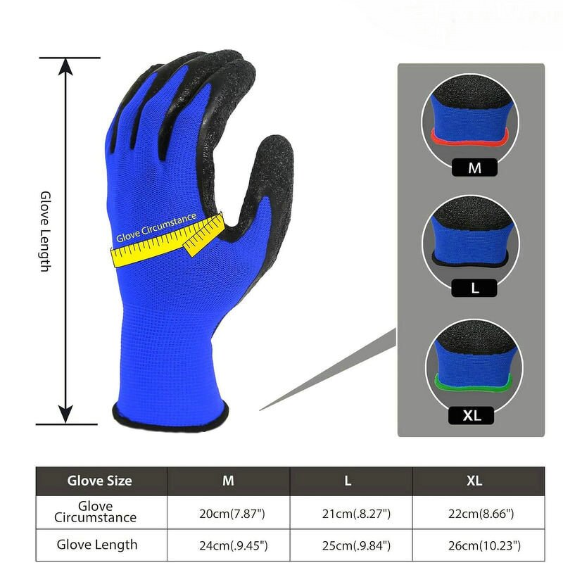 Anti-slip Work Gloves Manufacturer - Wrinkle Latex Coated Construction Moving