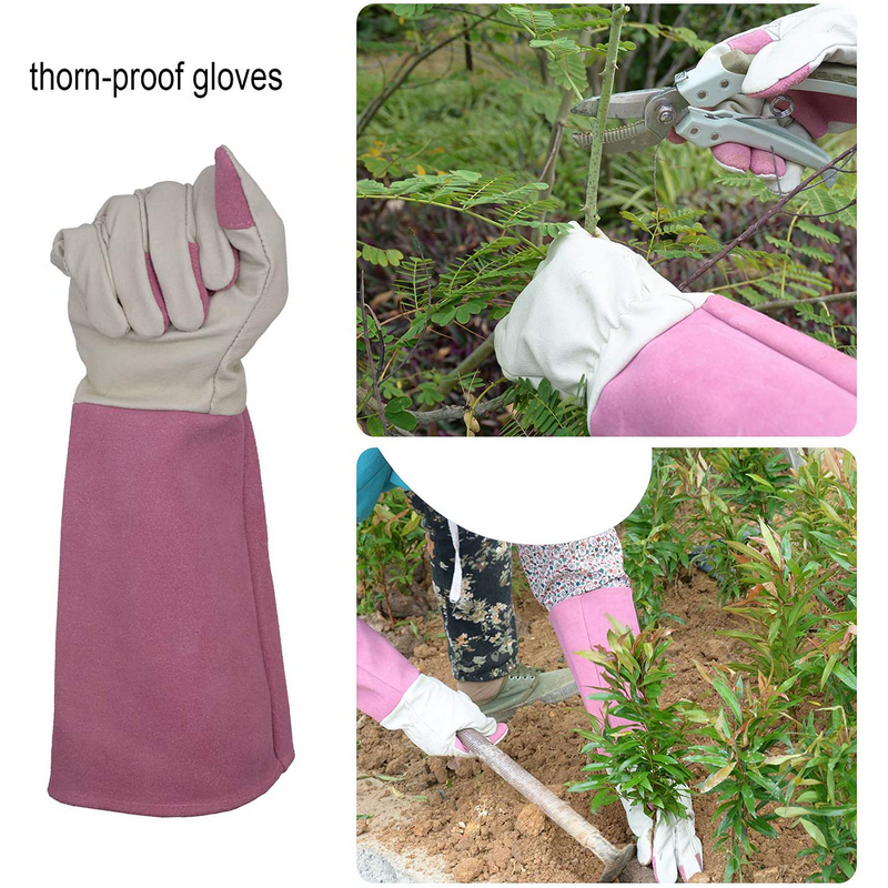 Long Sleeve Garden Gloves Manufacturer - Durable Women Top Grain Genuine Leather
