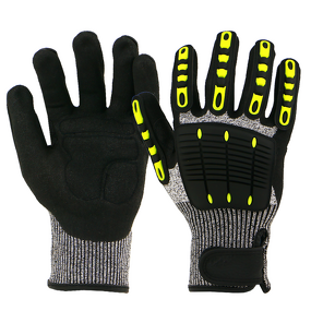 Cut Resistant High Impact Gloves Manufacturer - EN388 TPR Sandy Nitrile Coated