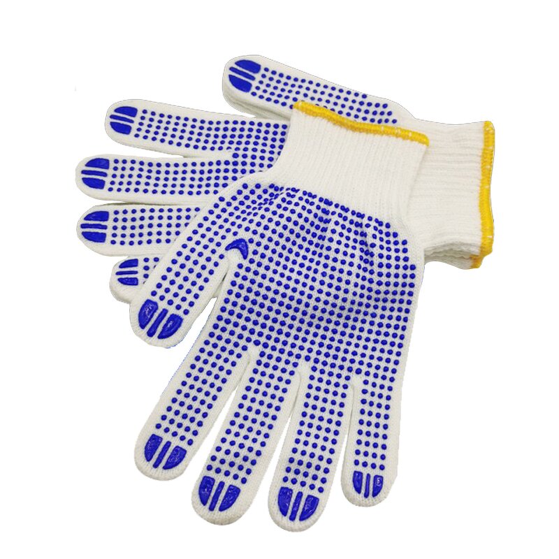 PVC Dotted Work Gloves Supplier - Custom Dotted Construction Blue Dotted