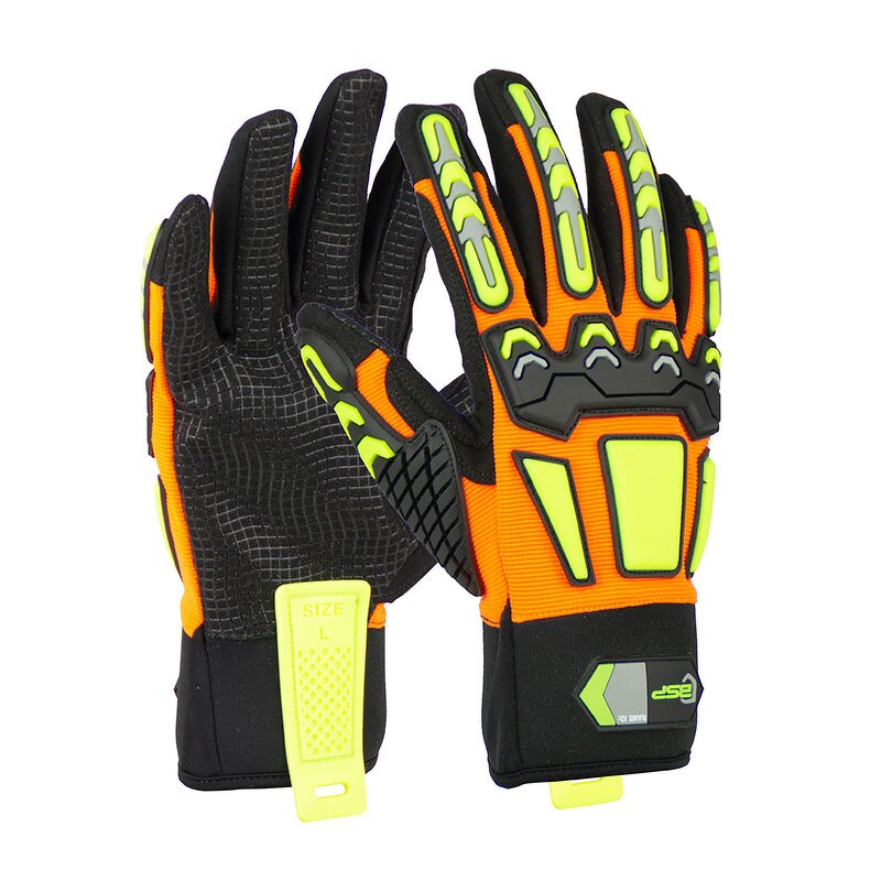 Industrial Impact Gloves Manufacturer - Custom Logo Mechanic Work