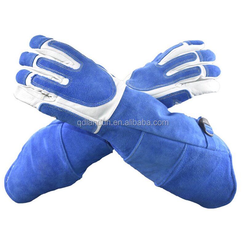Animal Handling Gloves Factory - Long Sleeves Thickened Cowhide Anti Bite