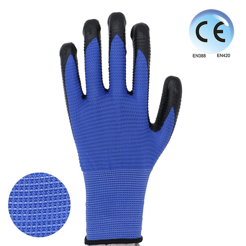 Nitrile Dip Gloves Manufacturer - Blue Nitrile Coated Gloves in Qingdao