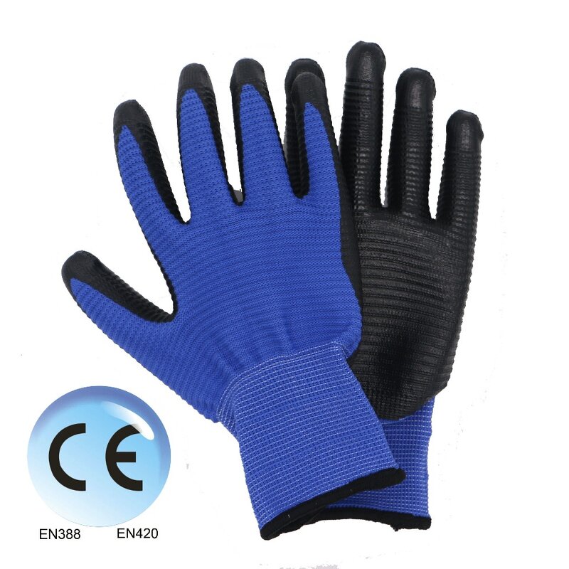 Nitrile Dip Gloves Manufacturer - Blue Nitrile Coated Gloves in Qingdao