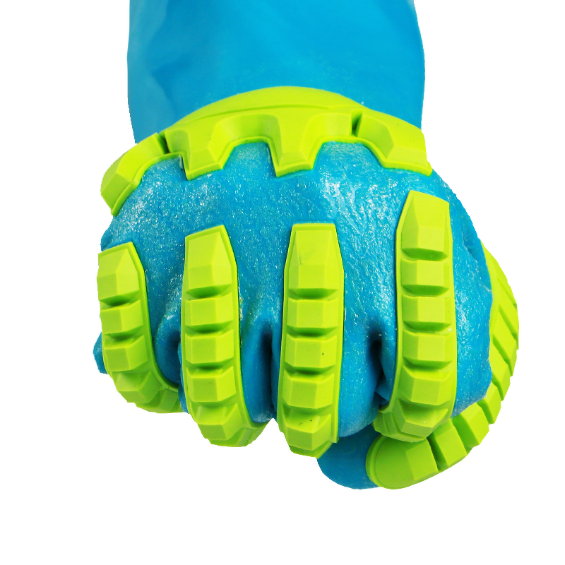 Waterproof PVC Work Gloves Manufacturer - BSP Custom Long Sleeve Impact Vinyl