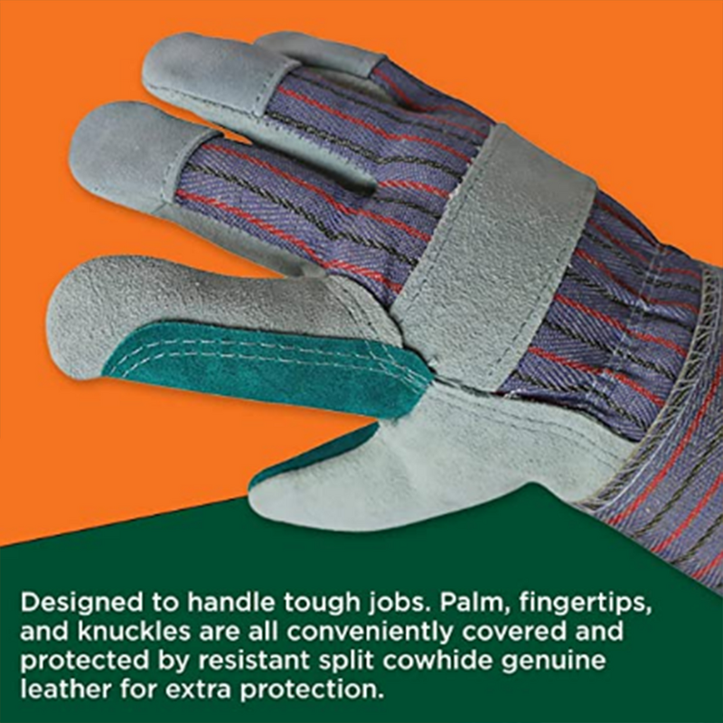 Construction Welding Gloves Supplier - Factory 10.5 Inch Kids Leather Palm