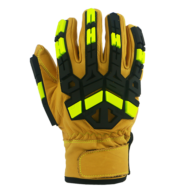 Mechanical Glove Supplier - Manufacturer Leather Palm Water Proof Tpr Impact