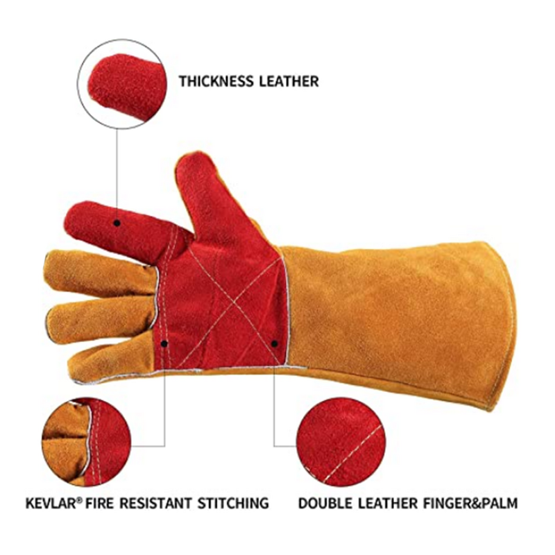 Tig Welding Gloves Factory - High Quality Custom Logo Heat Resistant Leather