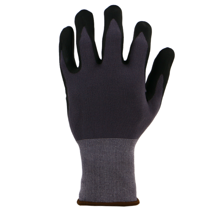 Cut Resistant Gloves Manufacturer - 15 Gauge Nylon Sandy Nitrile Coating Level 3