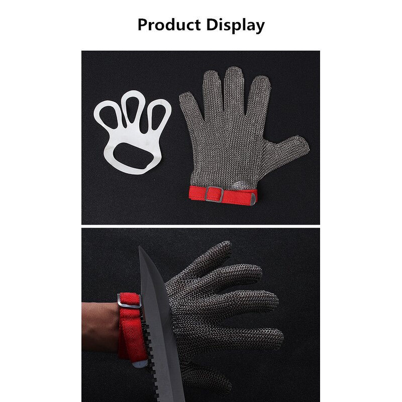 Metal Mesh Butcher Gloves Supplier - BSP A9 Guantes De Malla Acero Chain Mail