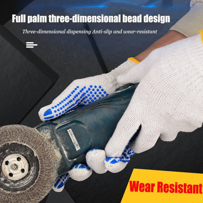 PVC Dotted Work Gloves Supplier - Custom Dotted Construction Blue Dotted