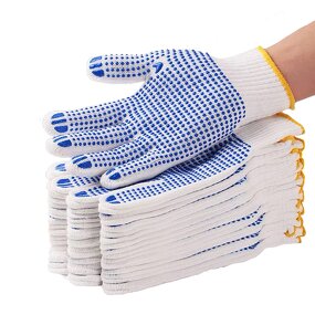 PVC Dotted Work Gloves Supplier - Custom Dotted Construction Blue Dotted