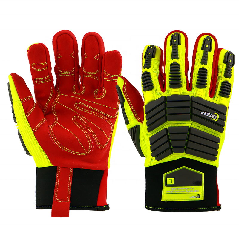 Winter Impact Work Gloves Supplier - BSP Black Lined Tpr Anti Impact Oil Field