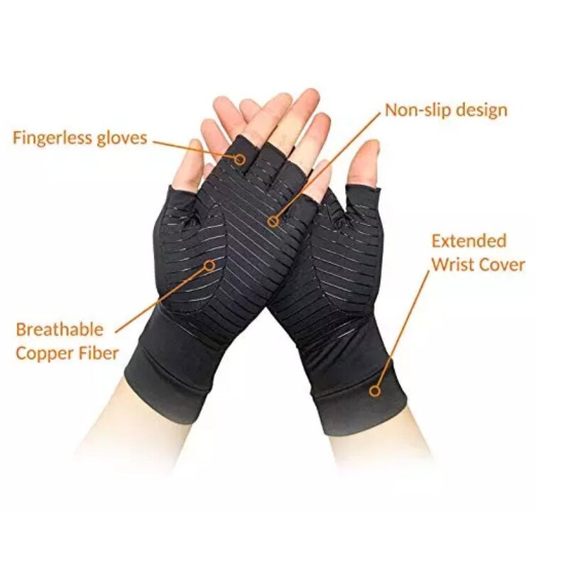 Copper Compression Gloves Factory - 2022 Fingerless Copper Infused Carpal Tunnel