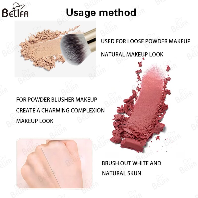 Foundation Brush Manufacturer - OEM/ODM Luxurious Simple Aluminum Handle Soft