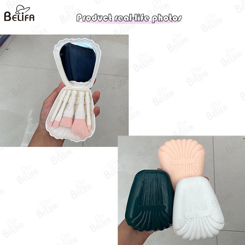 Makeup Brush Set Manufacturer - OEM/ODM 5 PCS Shell Mirror Blush Powder Brush