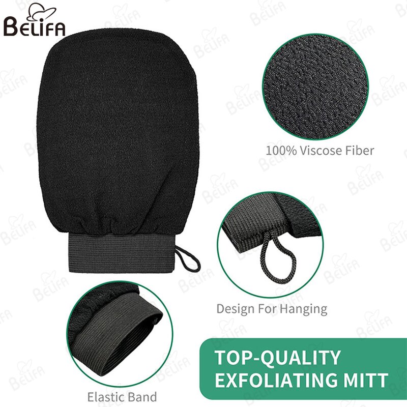 Bath Gloves Manufacturer - OEM/ODM Eco-friendly Spa White Body Mitt Scrub