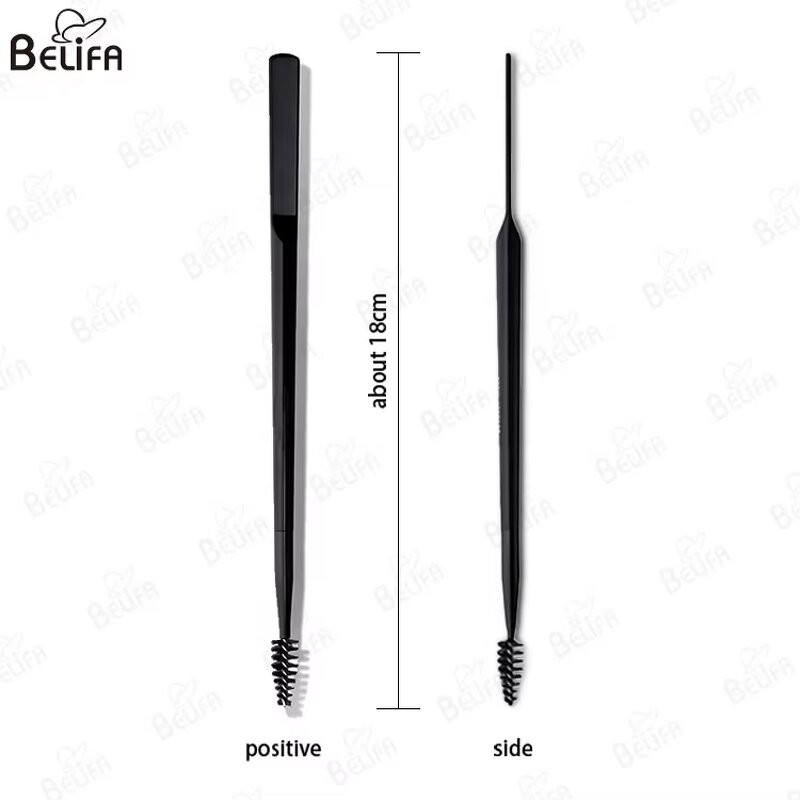 Brow Applicator Manufacturer - OEM Custom 2-in-1 Wax Spatula with Eyebrow Brush