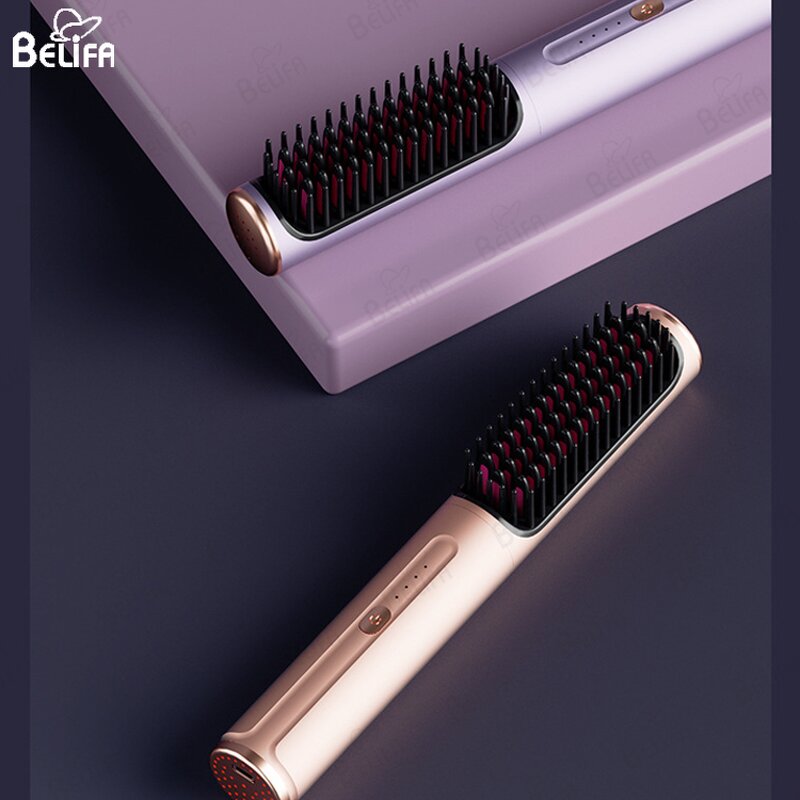 Hair Straightener Brush Manufacturer - OEM/ODM Portable Cordless USB Rechargeable