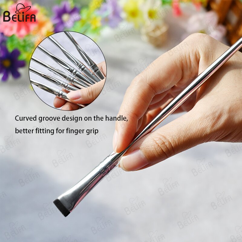 Eyebrow Brush Manufacturer - OEM/ODM Soft Slanted Synthetic Hair Angled Brush