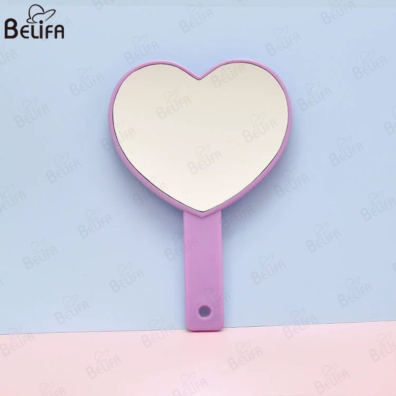 Makeup Mirror Manufacturer - OEM Custom Plastic Heart Shape with Handle