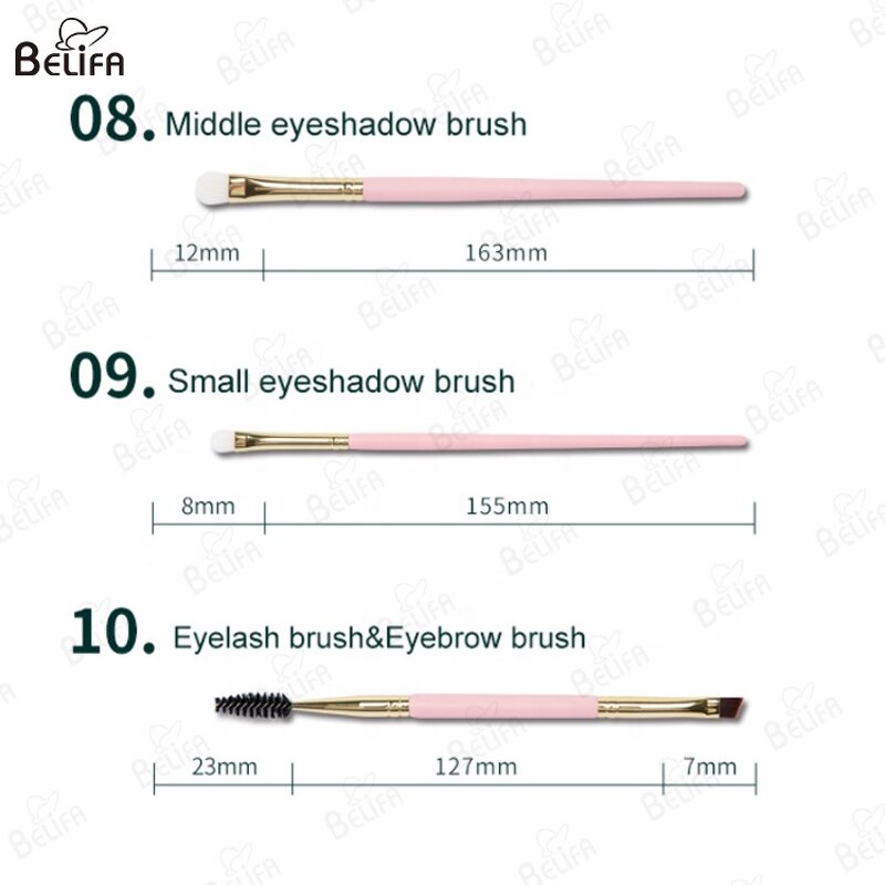 Makeup Brush Set Manufacturer - OEM Custom 10 Pc Synthetic Natural Hair Flower