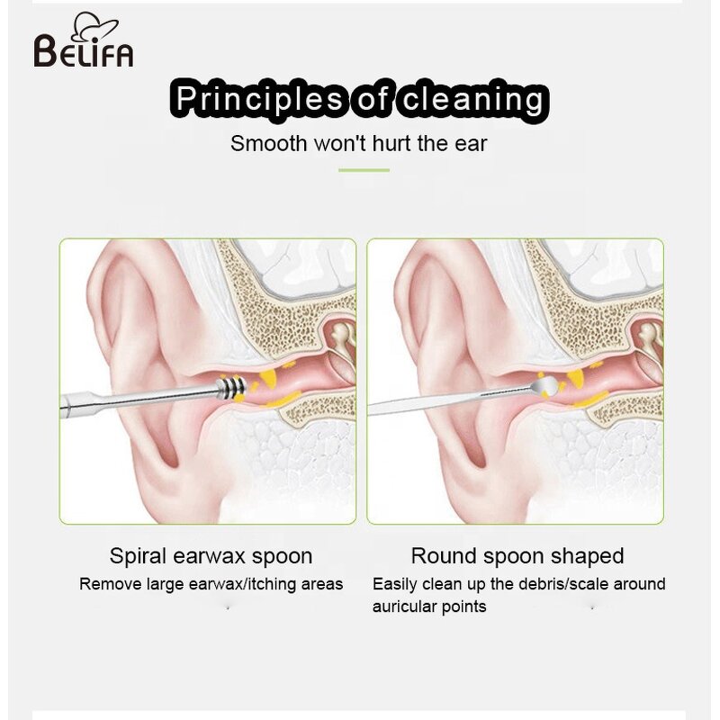 Ear Pick Set Manufacturer - OEM/ODM 5-7pcs Stainless Steel Ear Wax Remover Kit