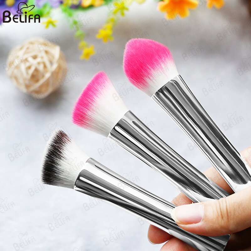 Foundation Brush Manufacturer - OEM/ODM New Metal Handle Synthetic Hair Kabuki