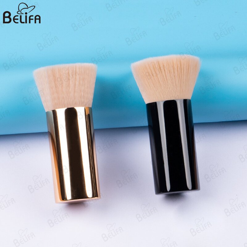 Foundation Brush Manufacturer - OEM/ODM New Flat Aluminum Synthetic Fiber Brush