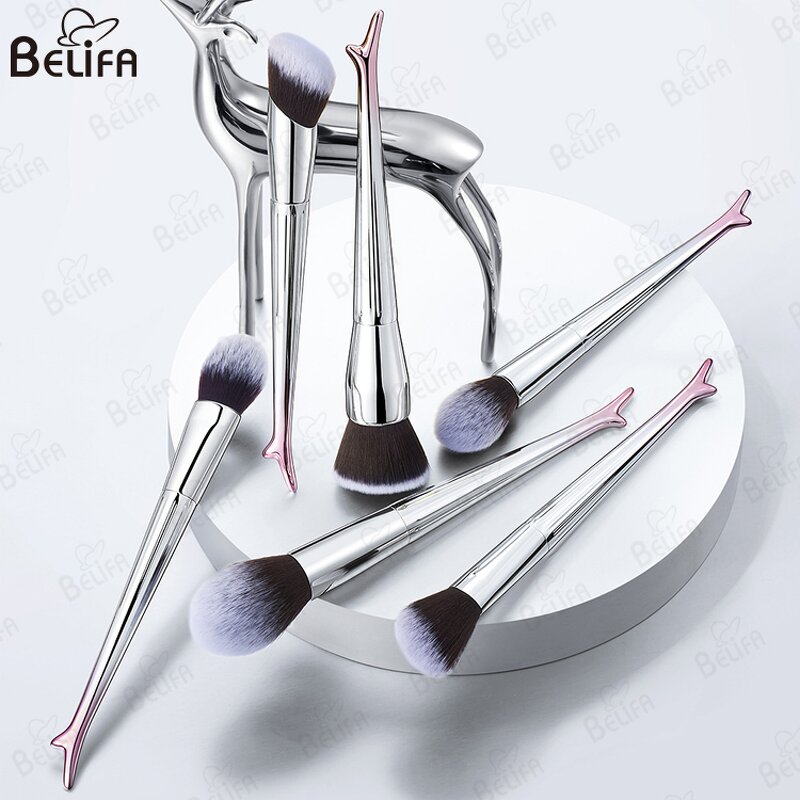 Makeup Brush Set Manufacturer - OEM Custom 10pcs Synthetic Hair Luxury Set
