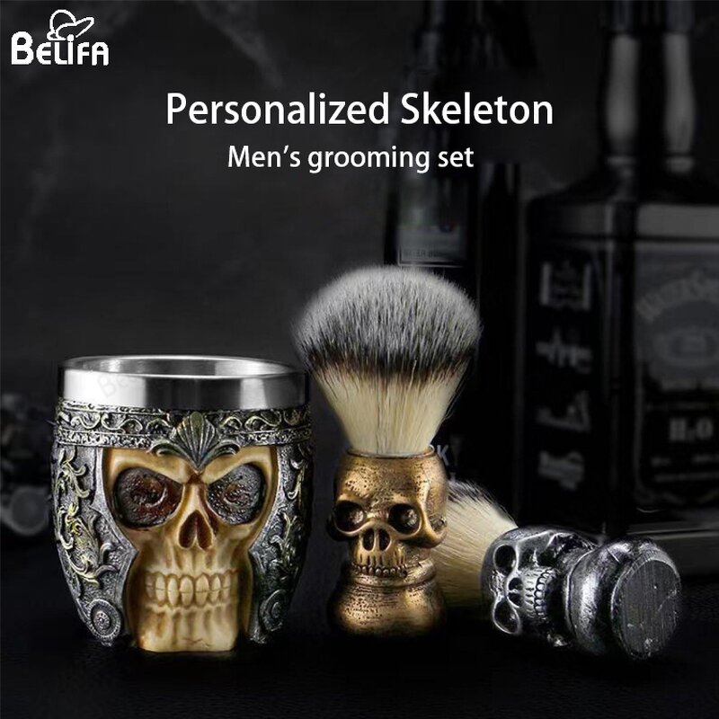 Shaving Brush Manufacturer - OEM/ODM Vintage Facial Clean Professional Skull