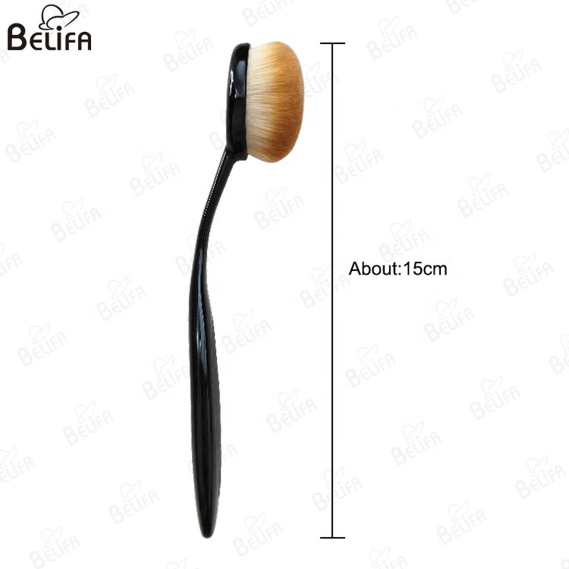 Foundation Brush Manufacturer - OEM/ODM New Toothbrush Type Black Bent Powder