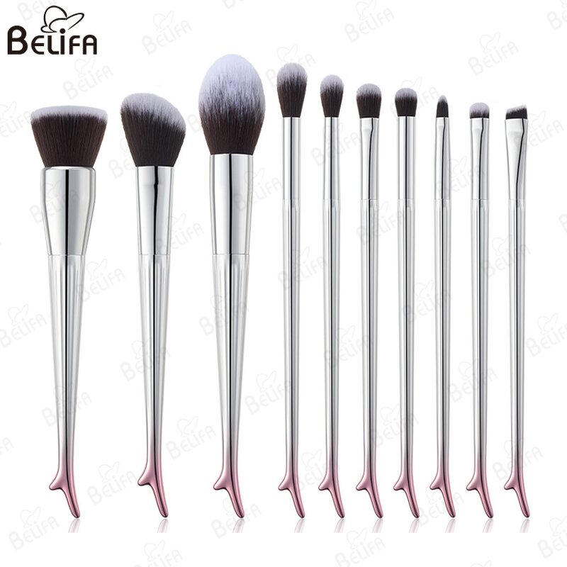 Makeup Brush Manufacturer - OEM Custom 10pcs High-heeled Synthetic Hair Brush