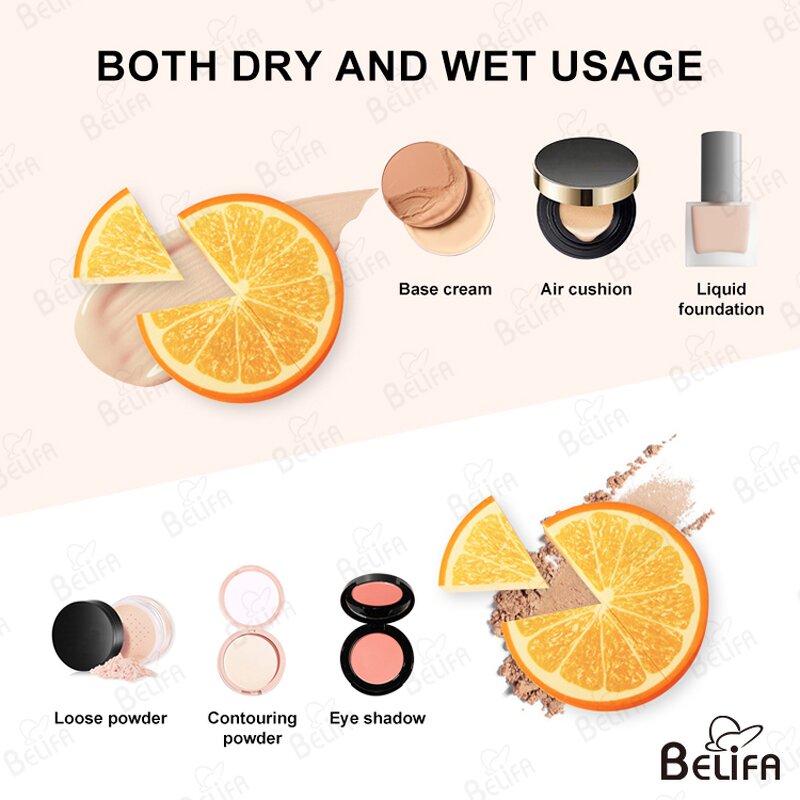 Makeup Sponge Manufacturer - OEM/ODM Fruit Orange Watermelon 6Pcs Triangle