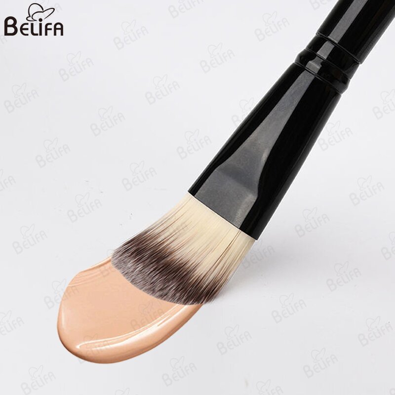 Foundation Brush Manufacturer - OEM/ODM New Trending Flat Smooth Soft Wood Handle