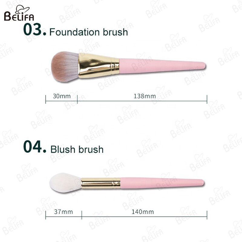 Makeup Brush Set Manufacturer - OEM Custom 10 Pc Synthetic Natural Hair Flower